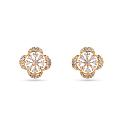 BELACI AD Gold Plated Jewellery – Floral Studs