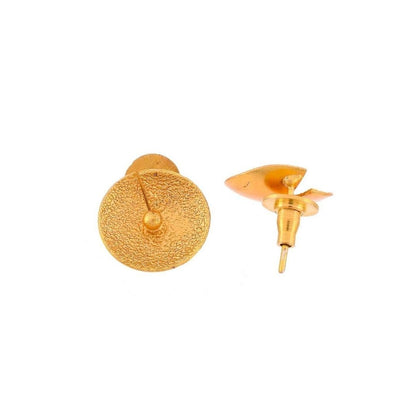 Anti-Tarnish Textured Round Disc Dangler Earrings for Women