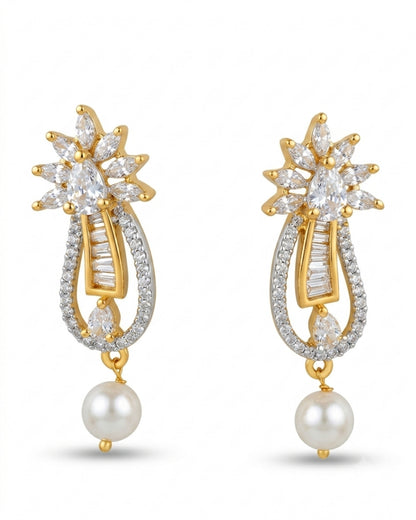 Gold Tone American Diamond Peacock design Mangalsutra Set