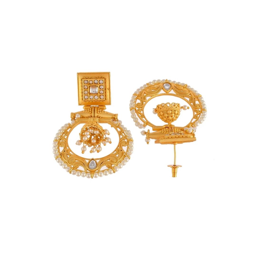 Handcrafted Royal Pearl Drop Earrings