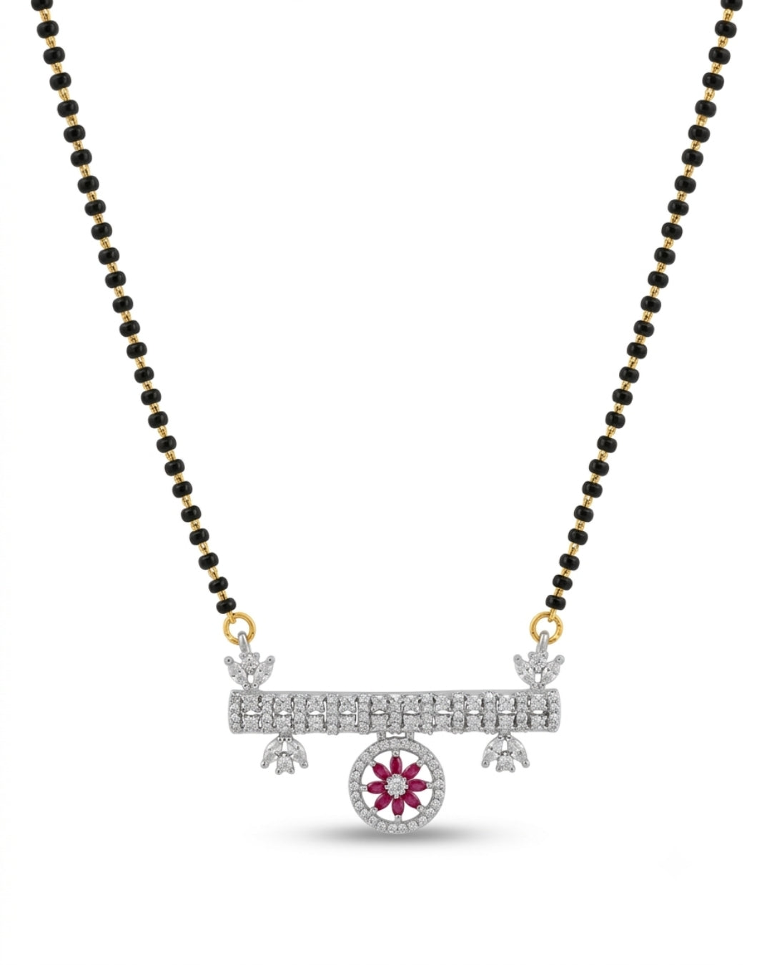 Modern Floral Designer Mangalsutra Set for Women
