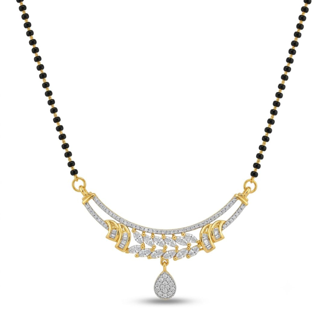 Designer American Diamond Gold Finish Daily Wear Mangalsutra