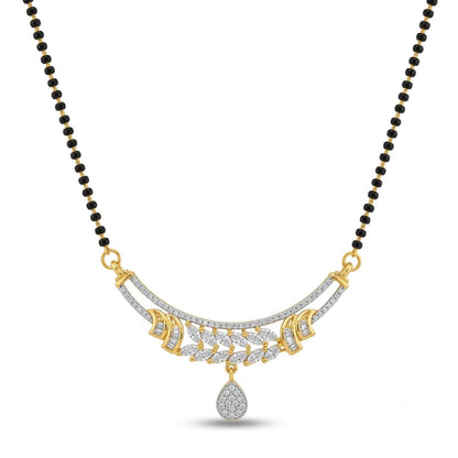 Designer American Diamond Gold Finish Daily Wear Mangalsutra