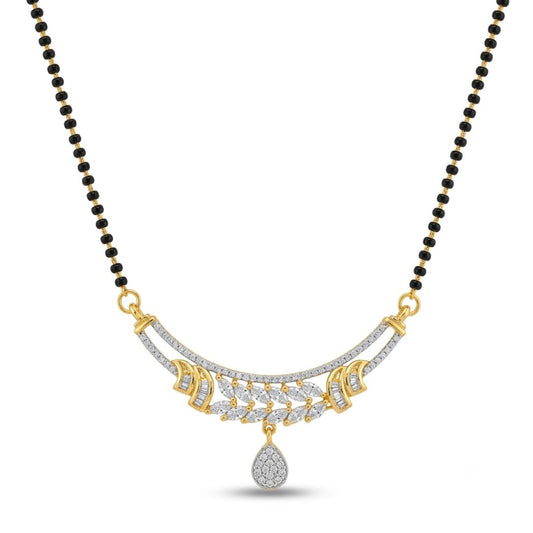 Designer American Diamond Gold Finish Daily Wear Mangalsutra