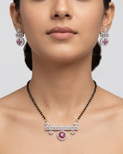 Modern Floral Designer Mangalsutra Set for Women