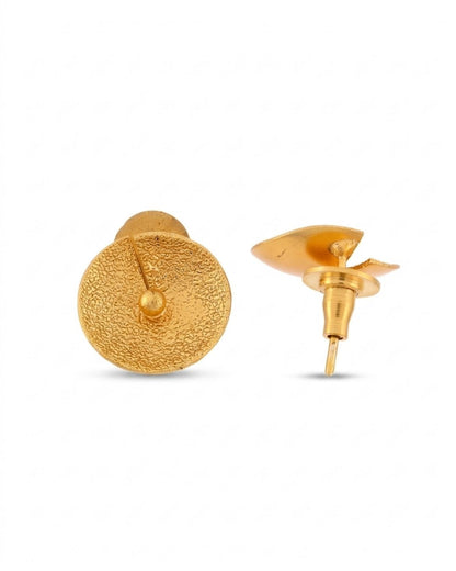 Anti-Tarnish Textured Round Disc Dangler Earrings for Women