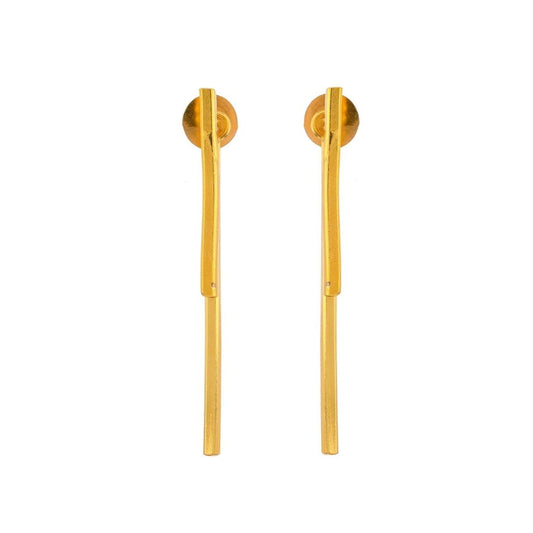 Sleek Linear Bar Anti-Tarnish Gold plated  Earrings