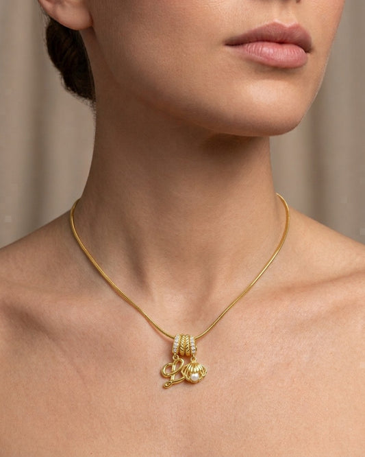 Love Seashell Starfish Gold Plated Pendant for Women