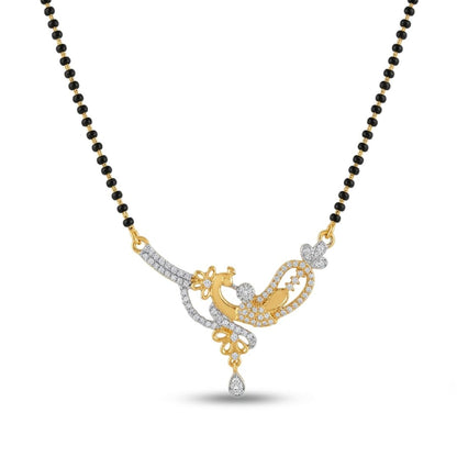 Twisted Floral Designer AD Mangalsutra