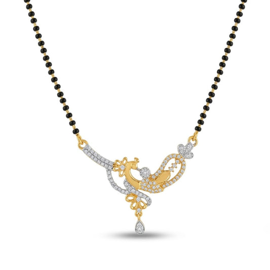 Twisted Floral Designer AD Mangalsutra