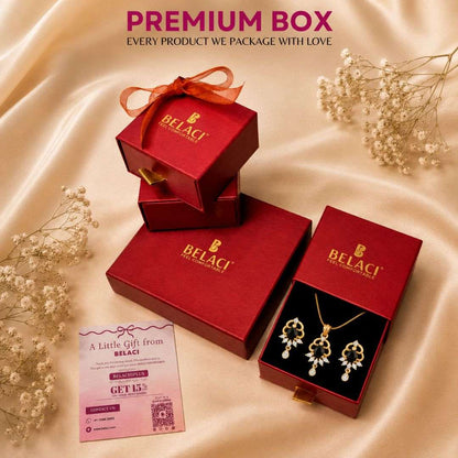 Midnight Glow Gold Finish AD Pendant Set