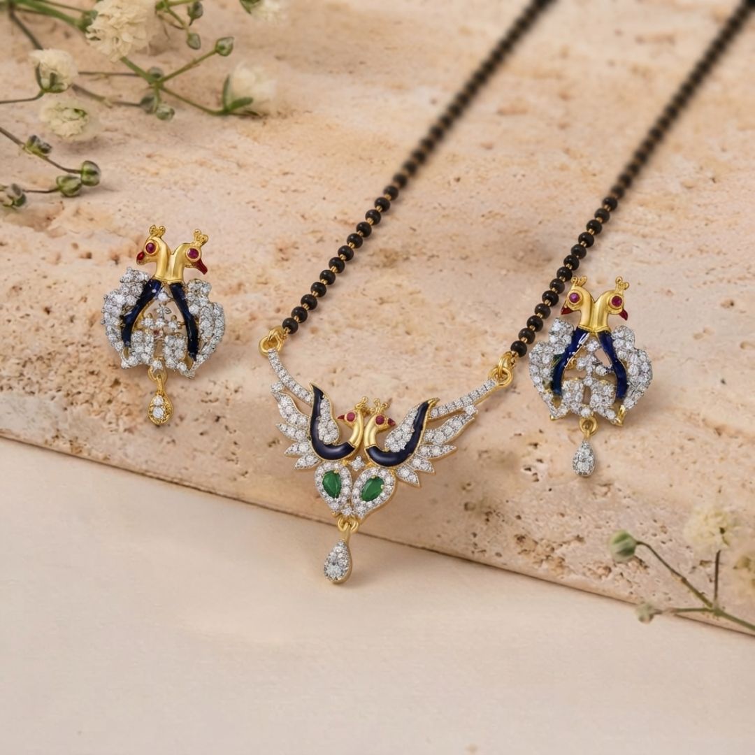 Majestic Twin Peacock Mangalsutra for Weddings