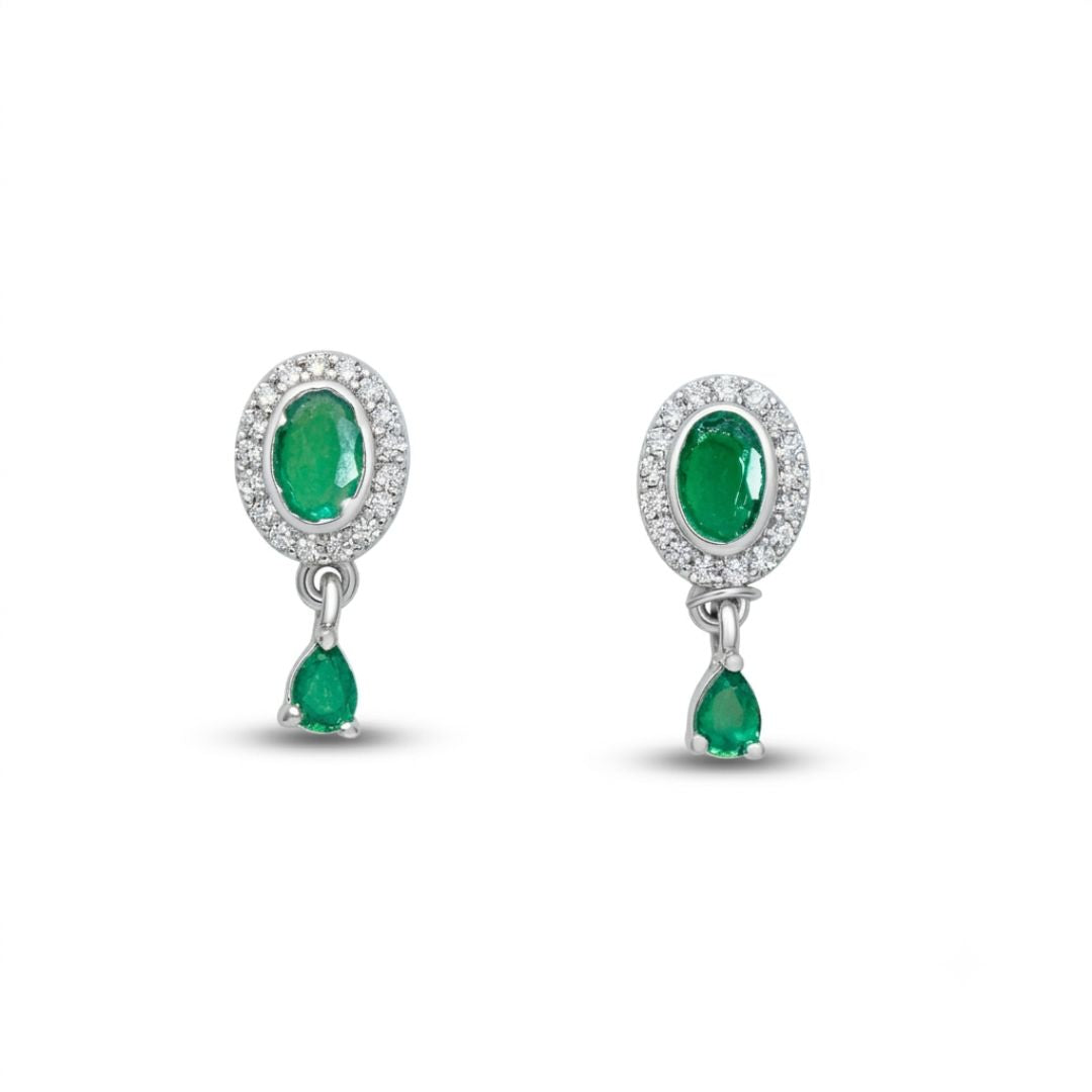 Emerald Stone American Diamond Designer Mangalsutra