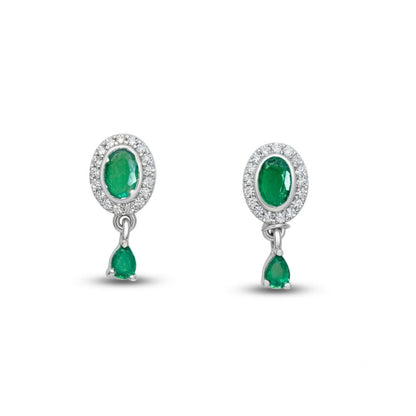 Emerald Stone American Diamond Designer Mangalsutra