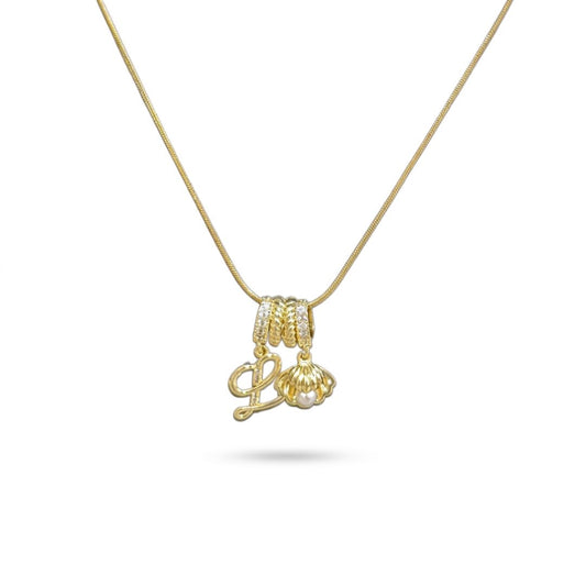 Gold-Plated Love Pendant Charm Necklace