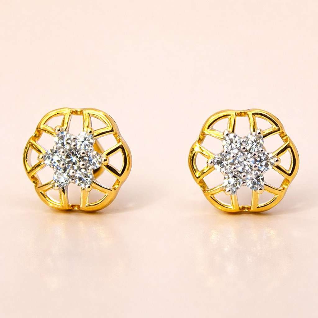 Gold and diamond AD Earrings for Women on a white background