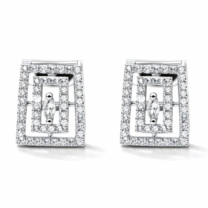 Pair of diamond AD Earrings for Women on a white background