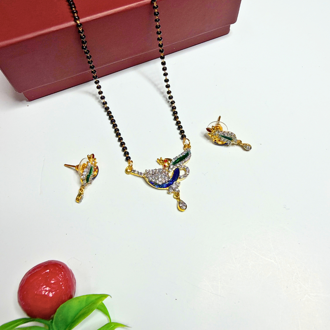 Jewelry set with necklace and Earrings for Women on a white background