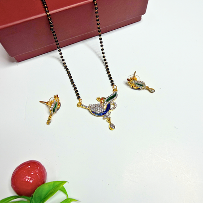Jewelry set with necklace and Earrings for Women on a white background