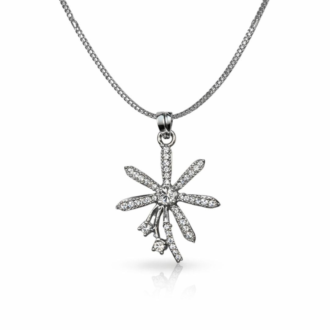 Floral Pendant Necklace with Matching Earrings