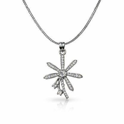 Floral Pendant Necklace with Matching Earrings