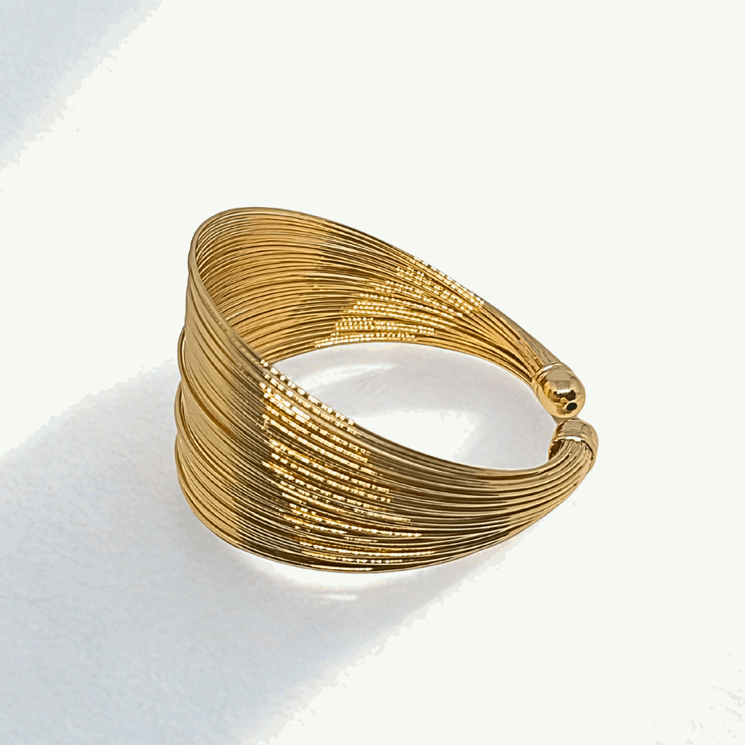 Gold Plated bracelet on a white background