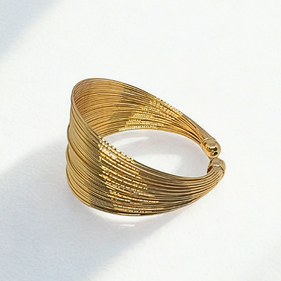 Gold Plated bracelet on a white background