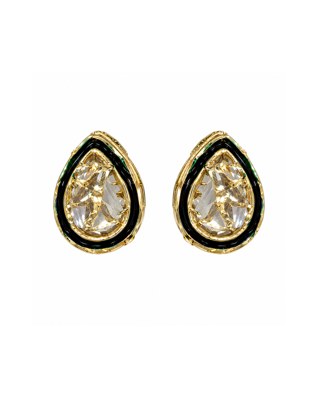 Designer Kundan Meenakari Pendant Set with Earrings